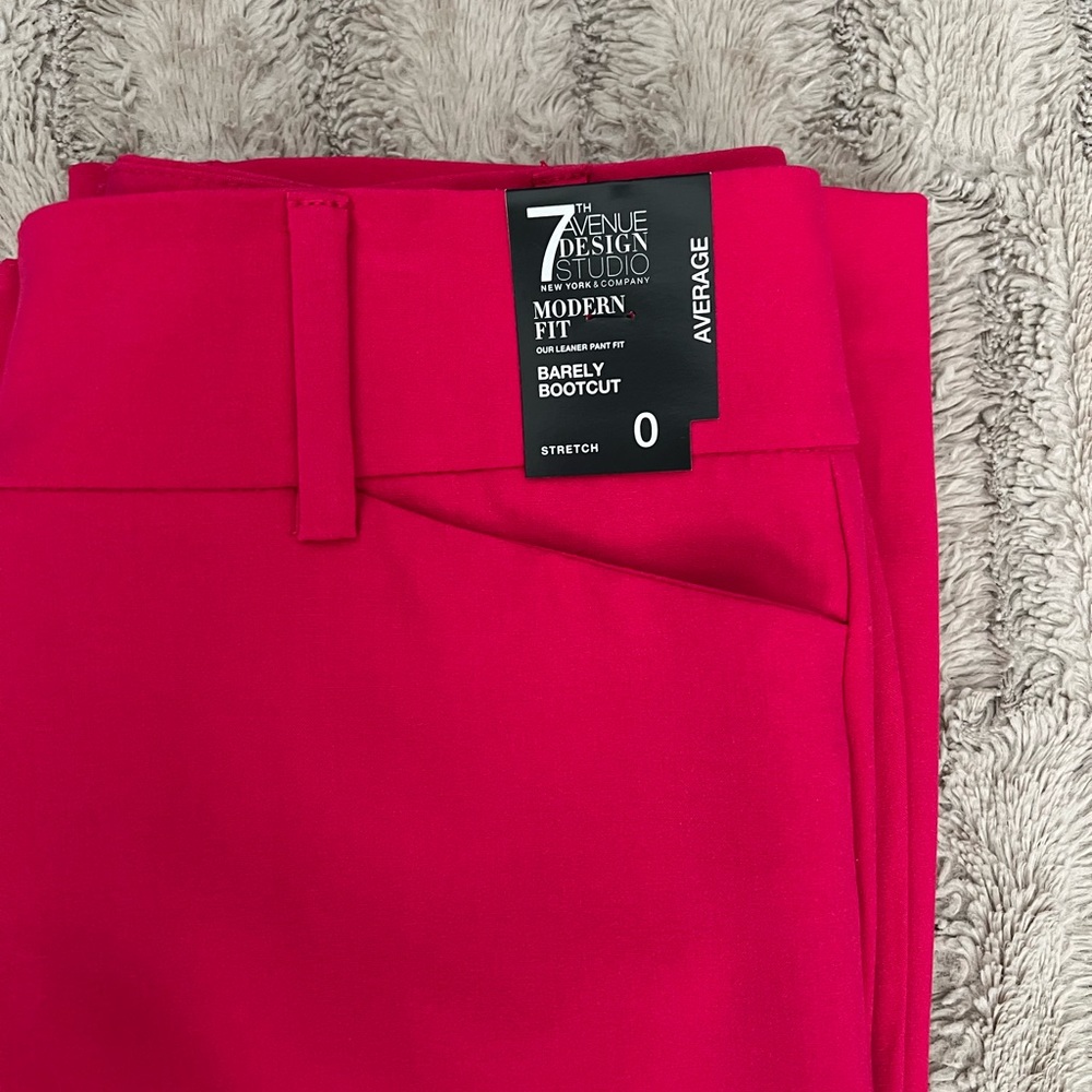 NWT- New York & Co Slacks Barely Boot Cut
Size 0 Stretch - Pink Average Length